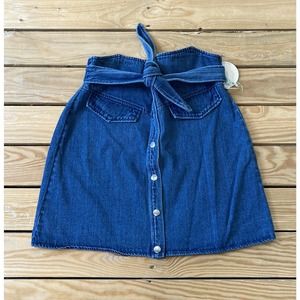 NWT HUMMINGBIRD Button Tie Waist Mini Skirt Medium